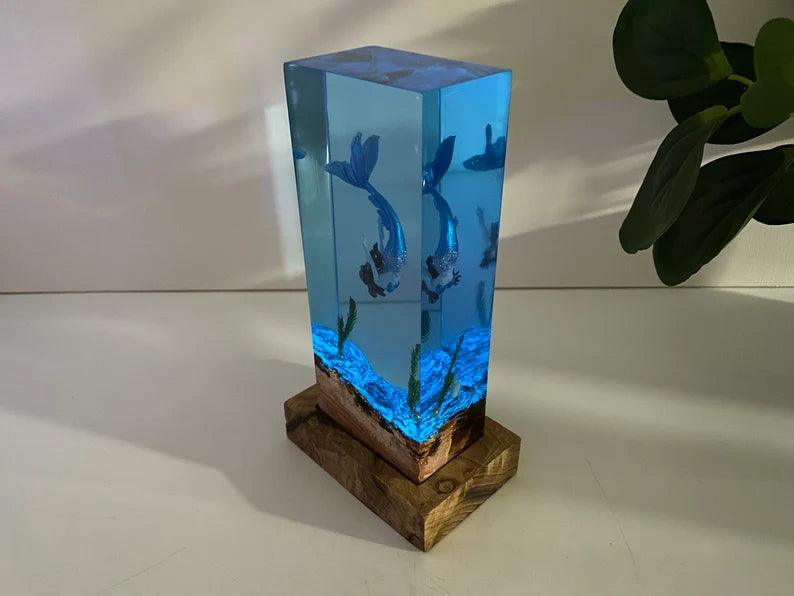 Mermaid Resin Lamp | Mermaid Resin Night Light | Mermaid Gifts | Mermaid Resin Figurines | Girls decor mermaid | Gifts for Valentine's Day（ Best Gift 🎁 ）