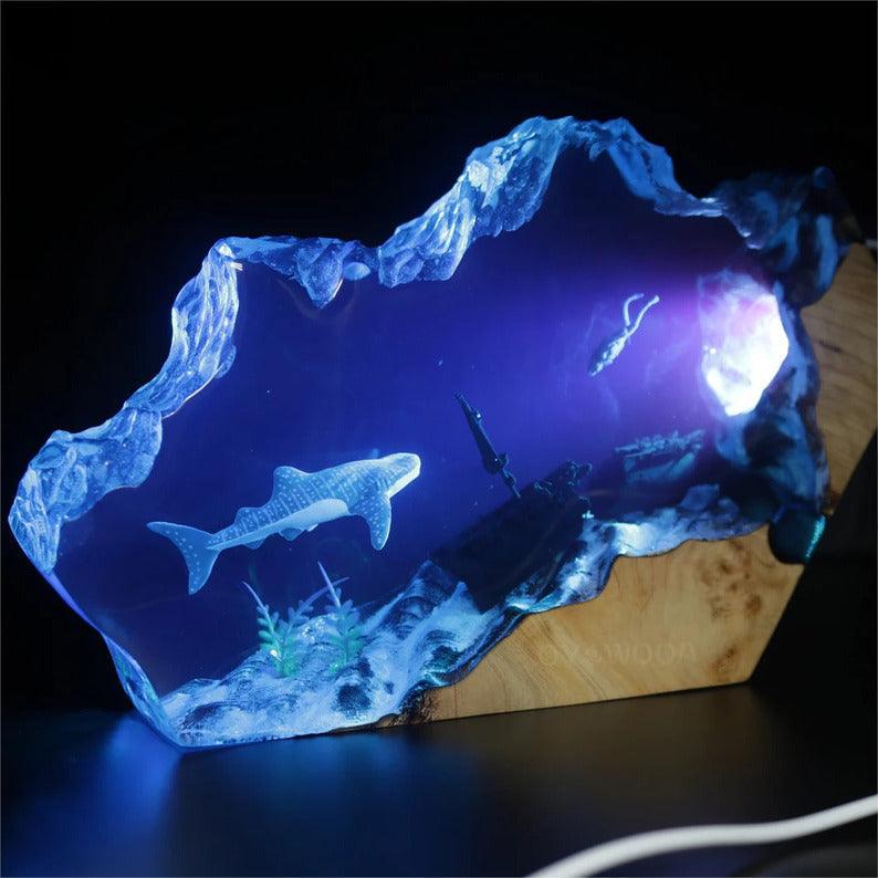 Whale Shark Night Light, Perfect Gift For Diving Enthusiasts, Table Lamp For Unique Home（ Best Gift 🎁 ）