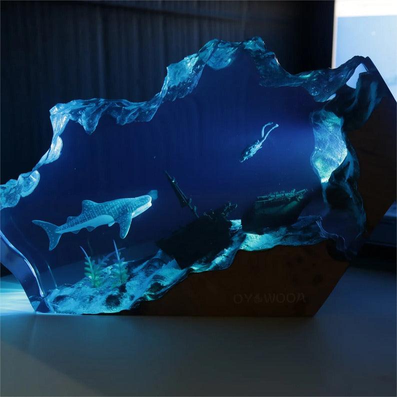 Whale Shark Night Light, Perfect Gift For Diving Enthusiasts, Table Lamp For Unique Home（ Best Gift 🎁 ）