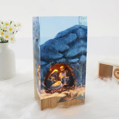 Nativity, jesus, wood carving, stone carving, epoxy resin lamp （ Best Gift 🎁 ）